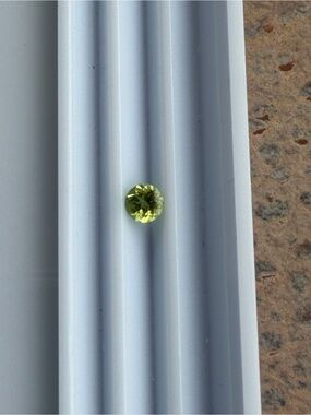 Round Faceted Green Peridot Gemstone .57 carats
